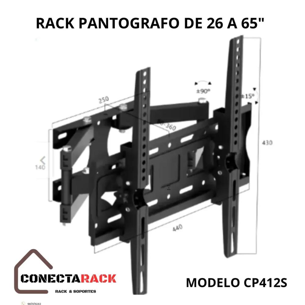 Rack para TV Led 26-65 Doble Brazo CP412.