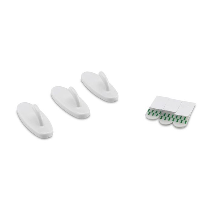 Gancho Adhesivo Doble Multiusos Blanco - Ganchos Adhesivos Y Perchas