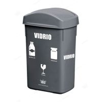 Papelera rectangular 27.8 litros Vidrio Reyplast
