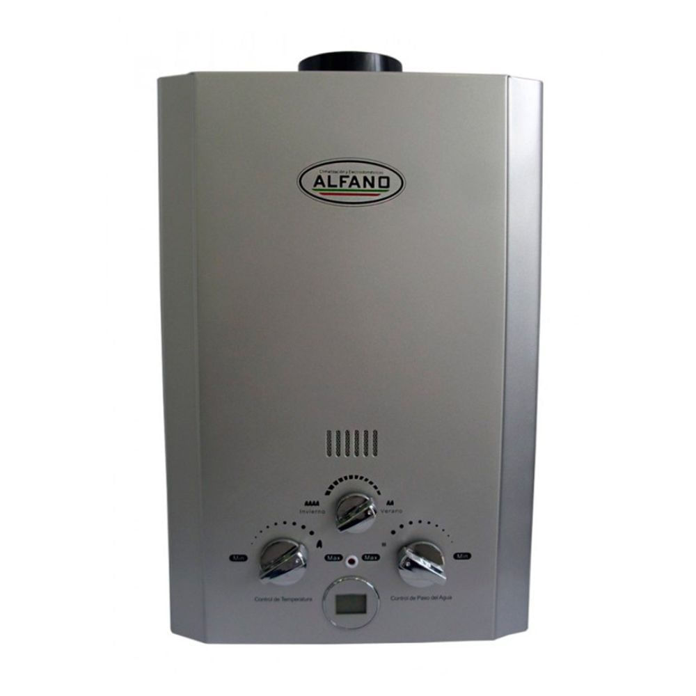 Terma a Gas Alfano Modelo GWH600T 6 litros GLP/GNV Plata