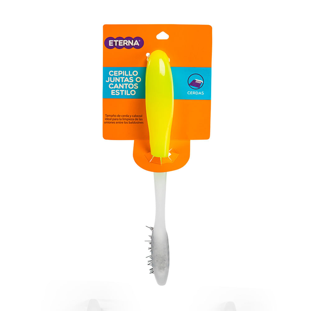 Cepillo para Juntas o Cantos Eterna Amarillo de Nylon ABS 10x27 cm