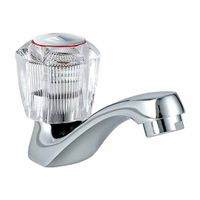 Llave de Lavatorio al Mueble Vainsa Cristal Baja Plata Cromada