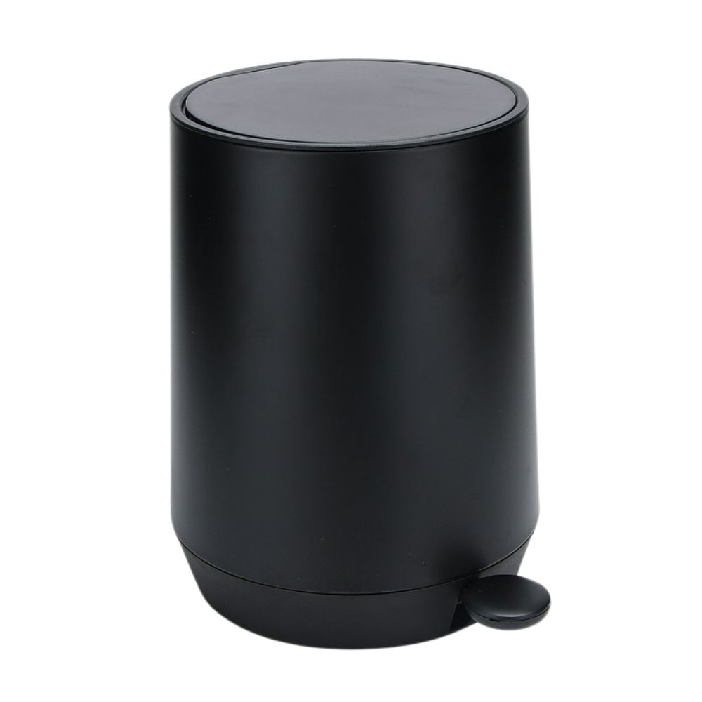 Papelera de Baño Orange Modelo BIR0090BAWD Negro 5 litros con Pedal y Cierre Lento