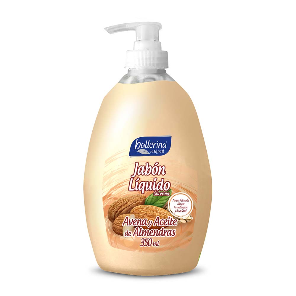 Jabón Líquido Avena y Aceite de Almendras 350 ml Ballerina