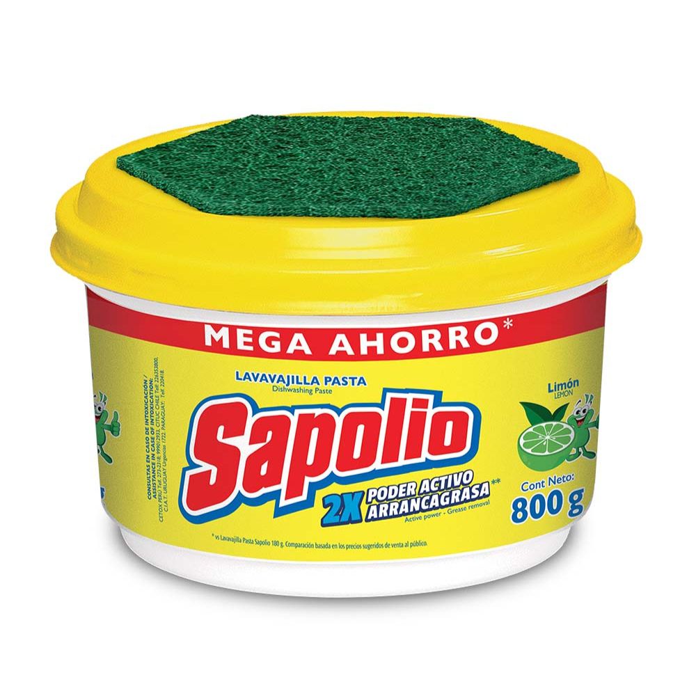 Lavavajilla en pasta Sapolio Limón 800gr