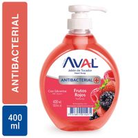 Jabón Líq Antibac Frutos Rojos Aval 400 Ml