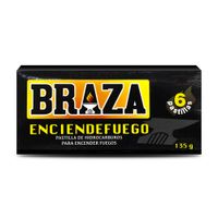 Pastilla Parafínica Braza Enciende Fuego 6 unidades