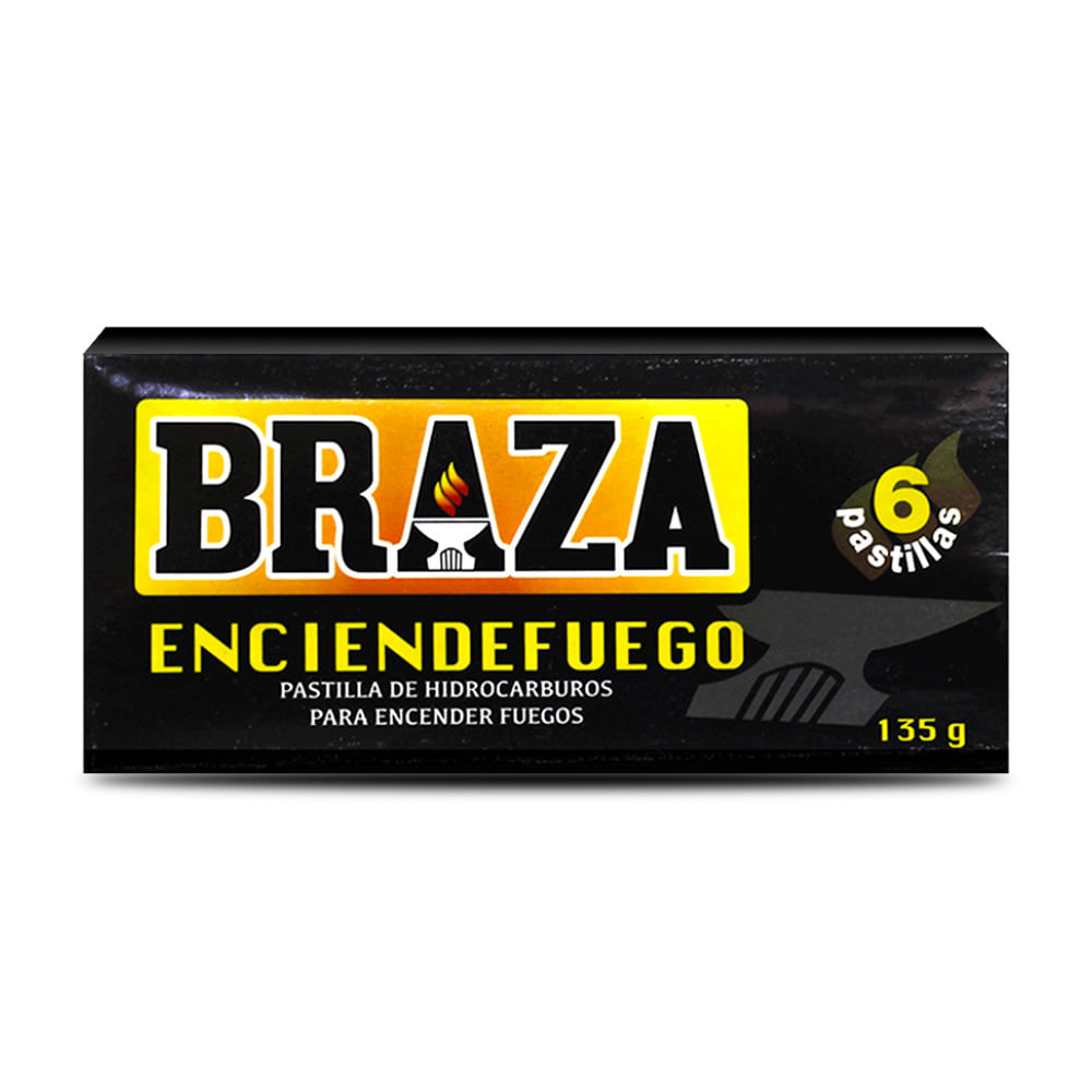 Pastilla Parafínica Braza Enciende Fuego 6 unidades