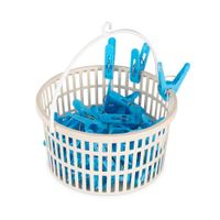 Canastilla para lavandería con 48 pinzas Reyplast