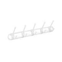 Perchero de Plástico Reyplast Grande con 5 Ganchos Blanco Mate