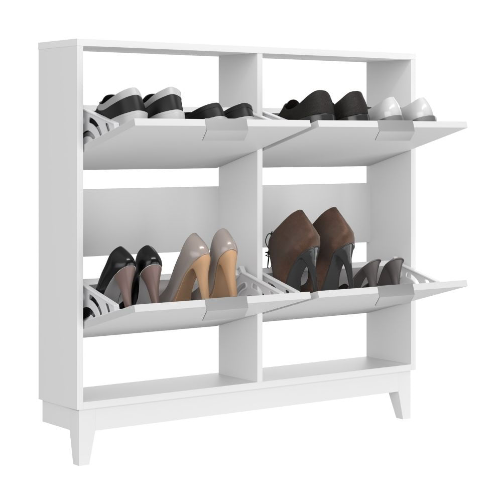 Zapatera Movelbento 4 Puertas Blanco de MDP 96x93x17cm