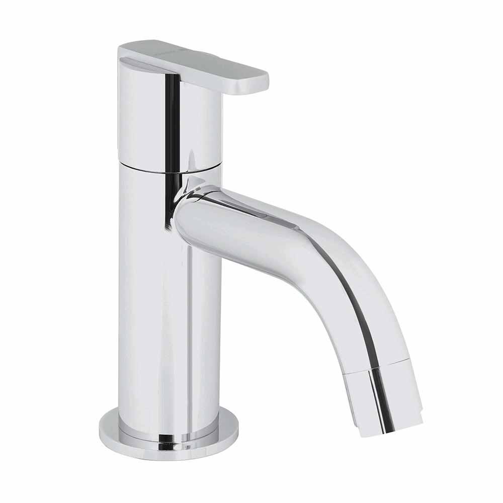 Llave de Lavatorio Trebol Veneto Pico Bajo Plata Cromada