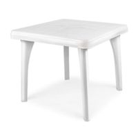 Mesa de Plástico Cuadrada Fiesta Blanco