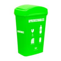 Papelera rectangular 27.8 litros Aprovechables Reyplast