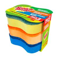 Esponja Tripack Scotch Brite 2 en 1