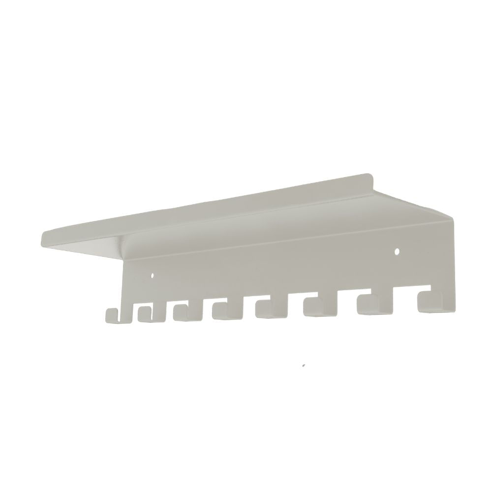 Perchero de Pared 8 Ganchos + Repisa Blanco Ducasse