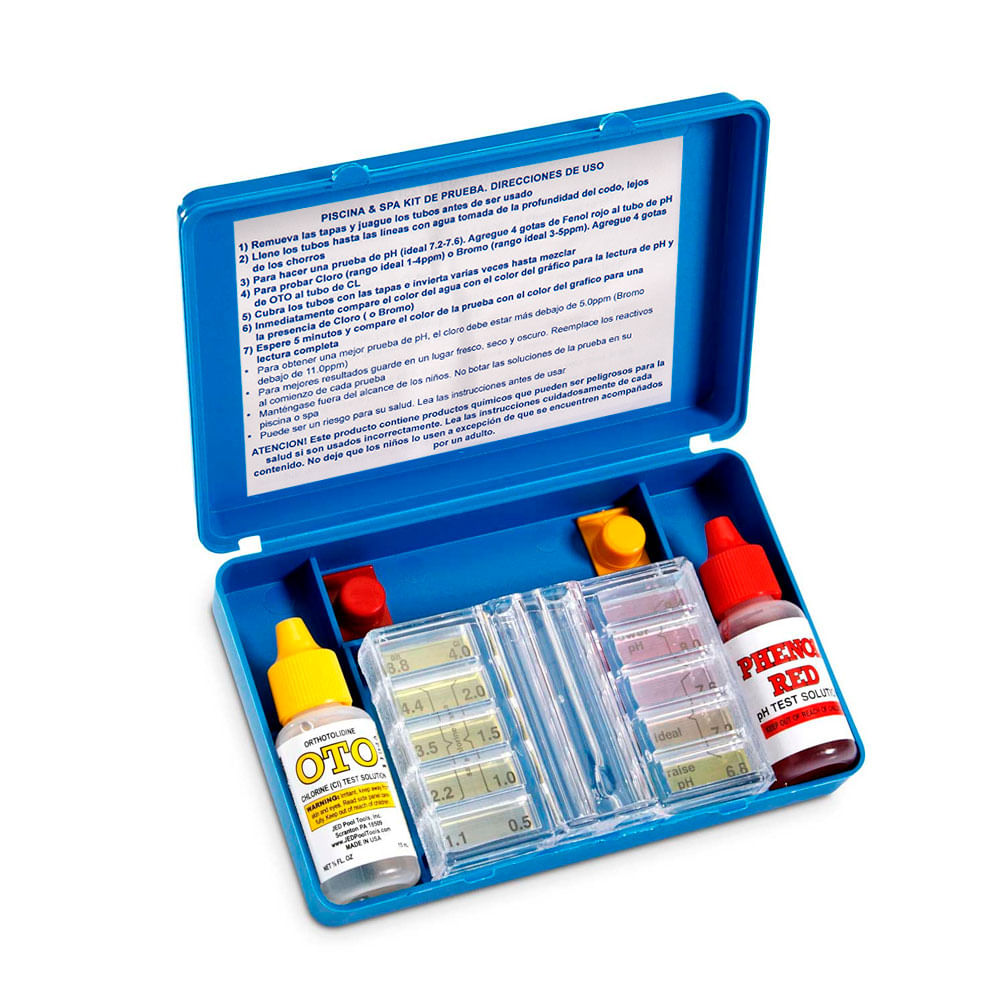 Kit de Análisis de Cloro y pH para Piscina Jed