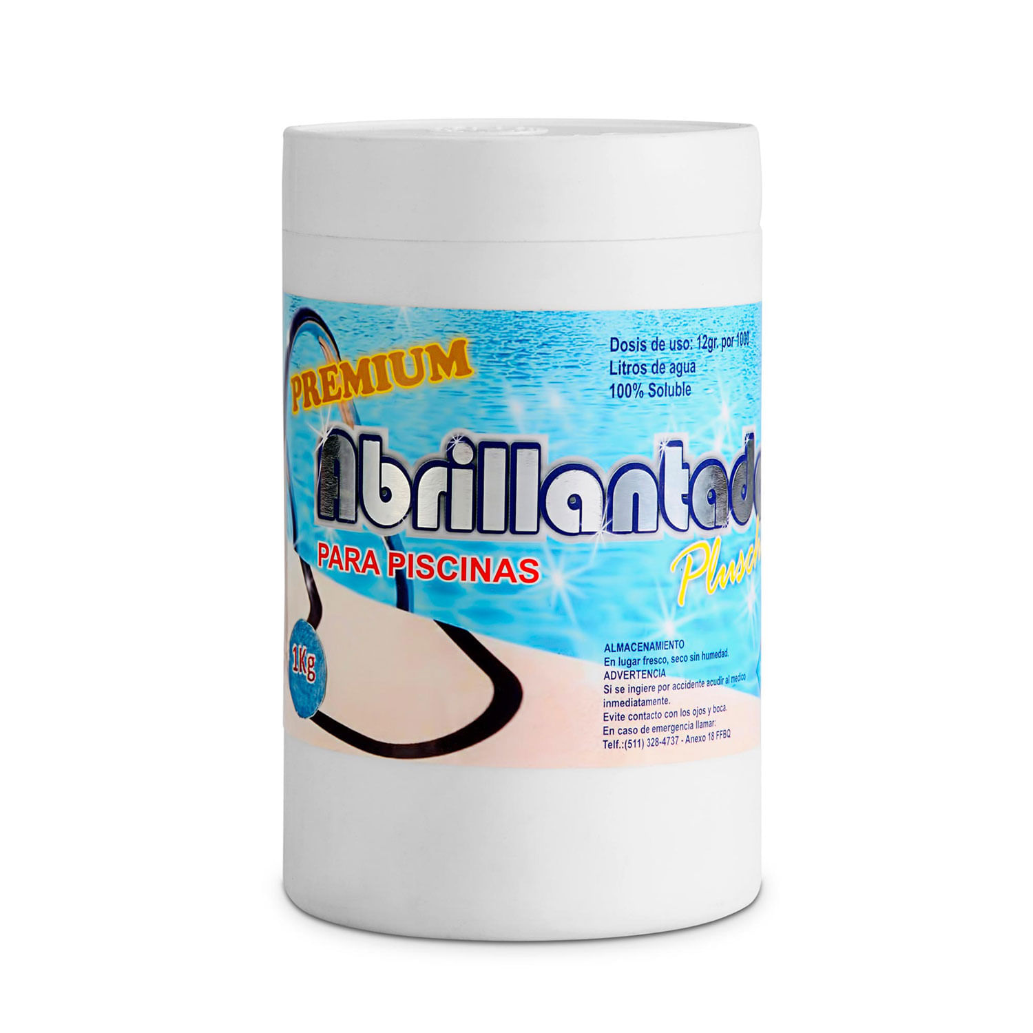 Abrillantador Pluschlor 1 kg en Polvo Acción Rápida para Piscinas y Spa