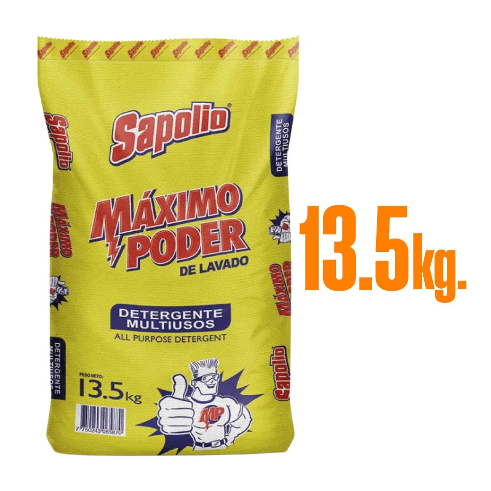 Detergente en Polvo Sapolio Profesional 13.5kg