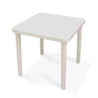 Mesa de Plástico Cuadrada de Plástico Kina Blanco