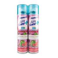 Desinfectante Aire Binner Lavand Sandi 2 X 400 Ml