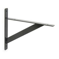 Soporte de repisa Reforzado 25cm Negro Prat-K