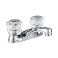 Mezcladora para Lavatorio Bimando Vainsa Mares Cristal 4"" Baja Plata Cromado