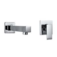 Mezcladora para Lavatorio Monocomando a la Pared Vainsa Square Plata Cromado