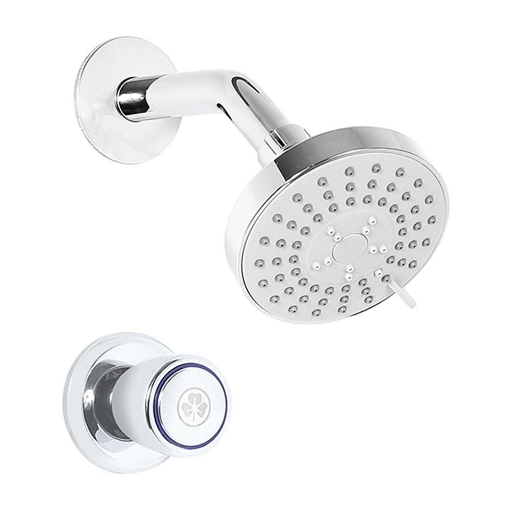 Mezcladora monocomando ducha Trebol Della con salida