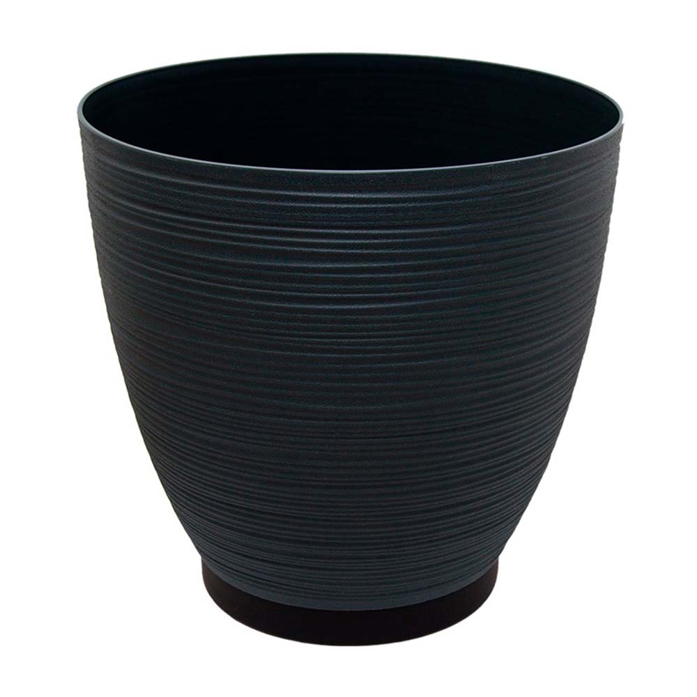 Macetero Circular Pica Rustik Grande Grafito de Polietileno