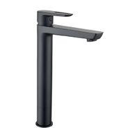 Mezcladora de Lavatorio Monocomando Trebol Tempra Alta Cromado Negro