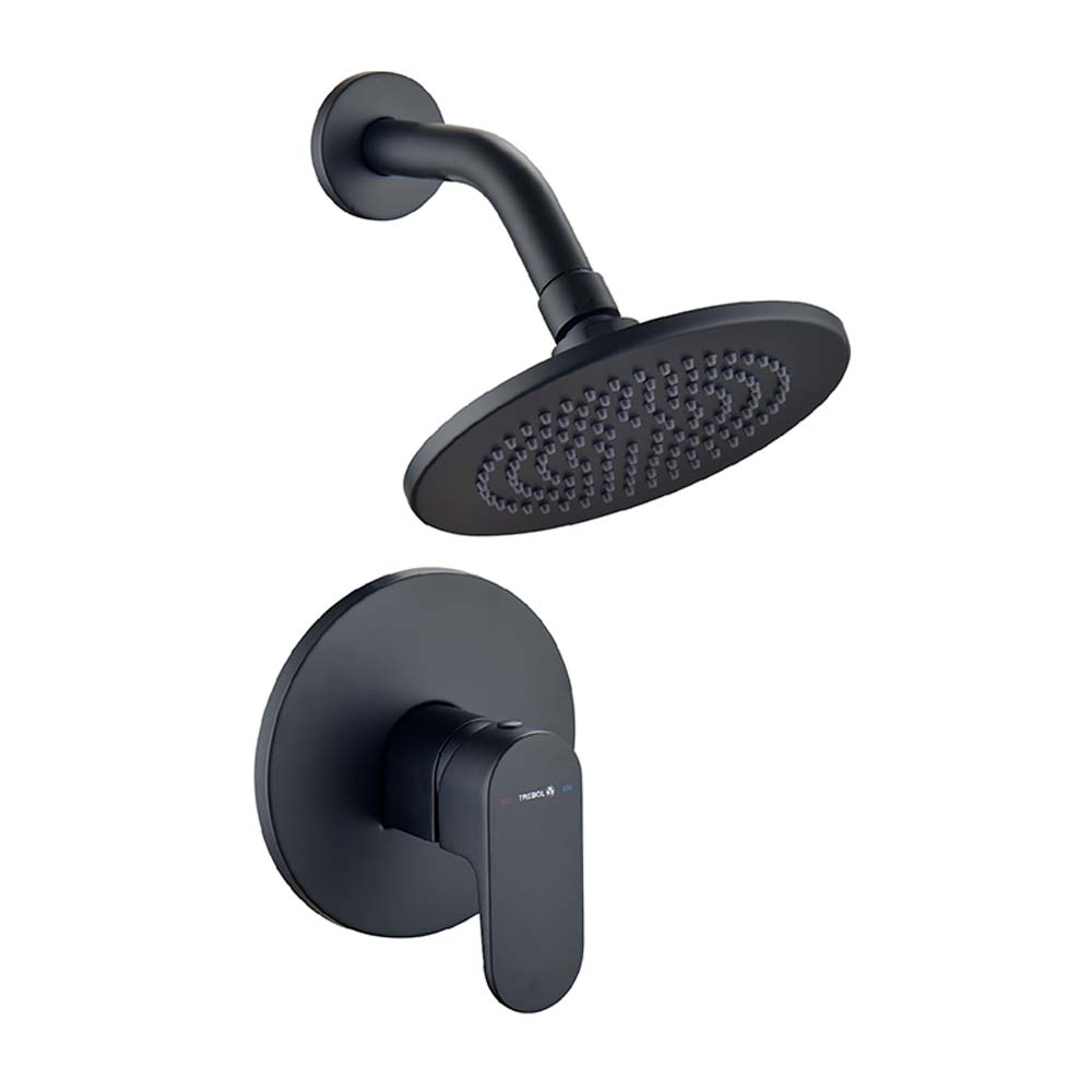 Mezcladora de Ducha Monocomando Trebol Oxford Negro