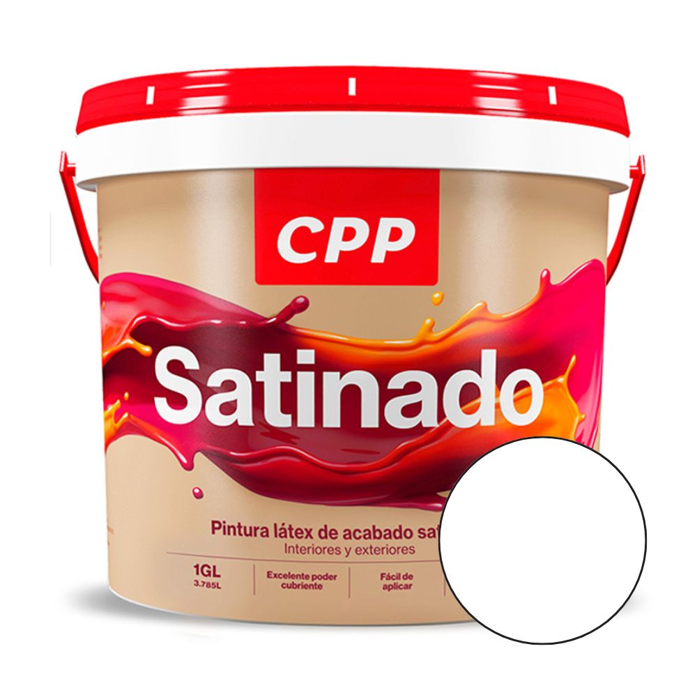 Pintura Satinada Triple Acción Blanco 1 galón Cpp