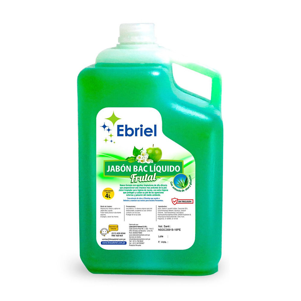 Jabón líquido Frutal Galón 4 litros Ebriel