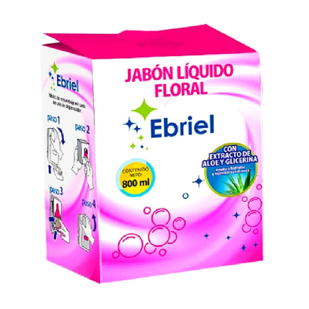 Jabón líquido Floral 800ml Ebriel