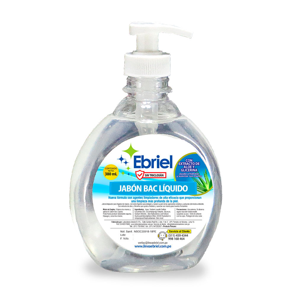 Jabón líquido frasco 380ml Ebriel