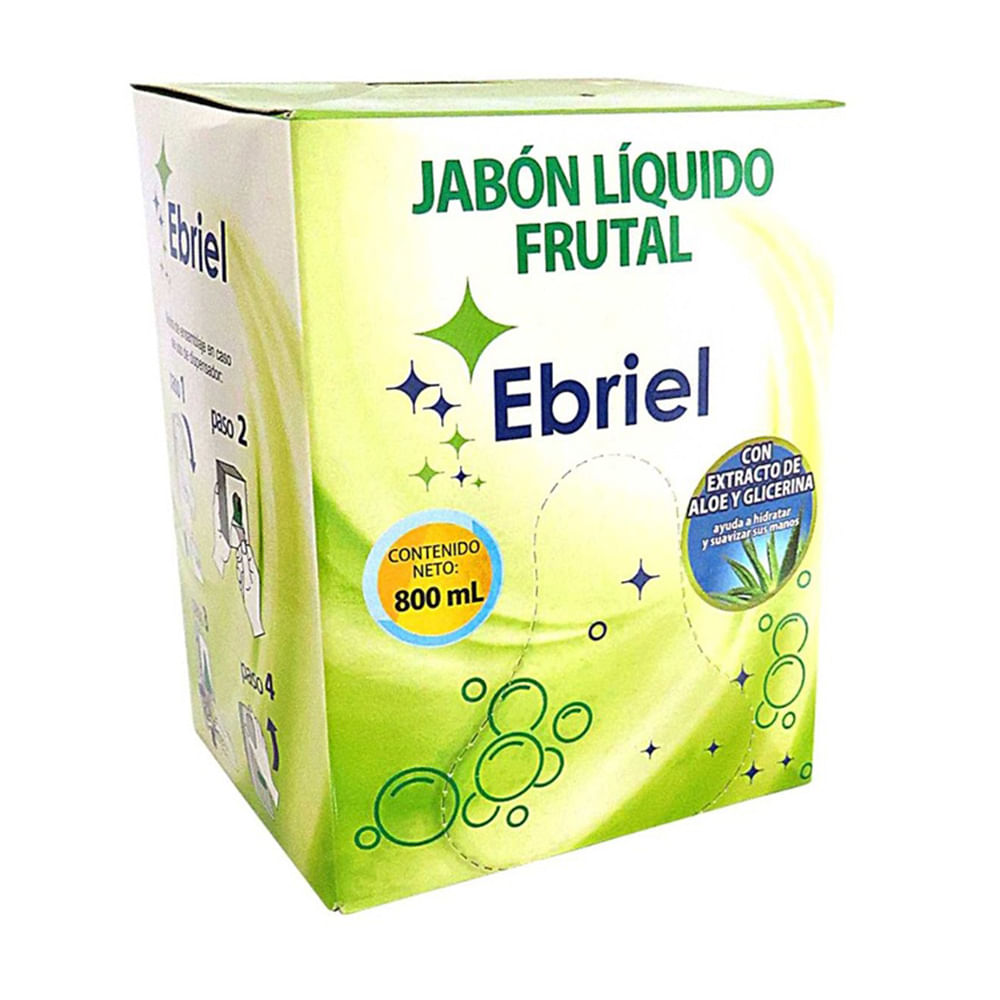 Jabón Líquido Frutal 800ml Ebriel con Aloe y Glicerina