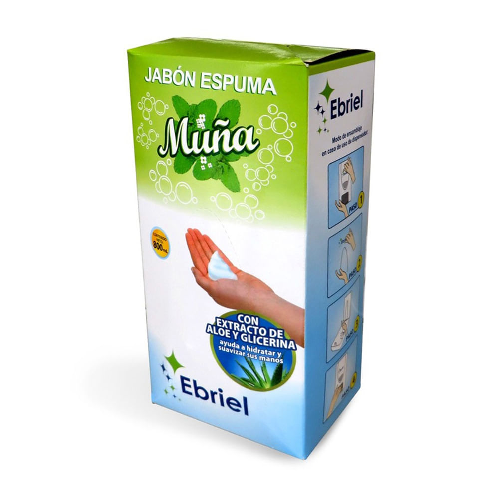 Jabón espuma Muña 800ml Ebriel