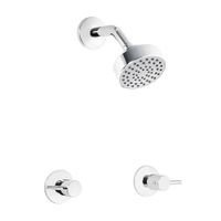 Mezcladora de Ducha Empotrada Trebol Memphis 8"" de Bronce Plata
