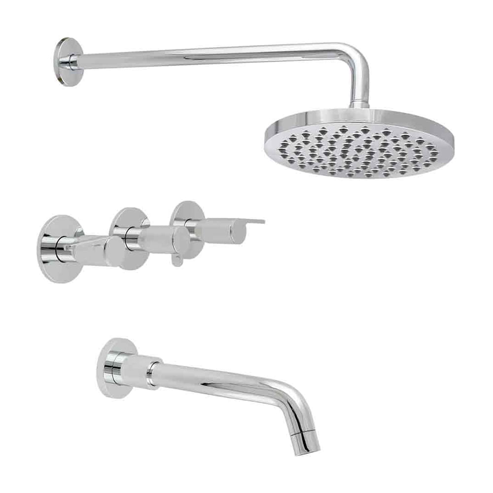 Mezcladora de Ducha Tina Piave Empotrada 8" Bronce Trebol