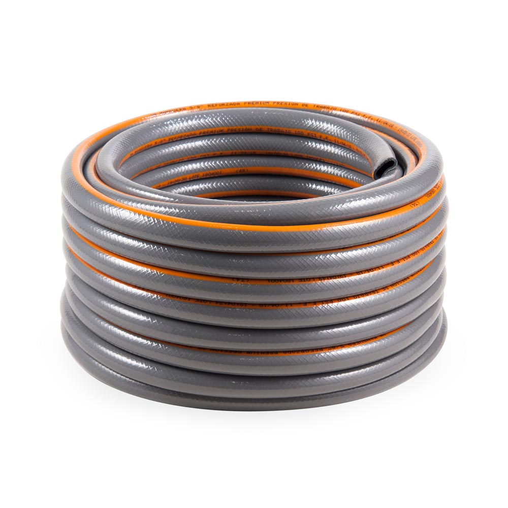 Manguera 2M Reforzada 5/8" x 25 metros Gris/Naranja