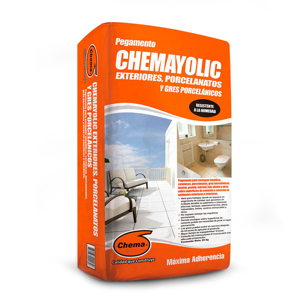 Pegamento para porcelanatos interiores y exteriores Xf Chema