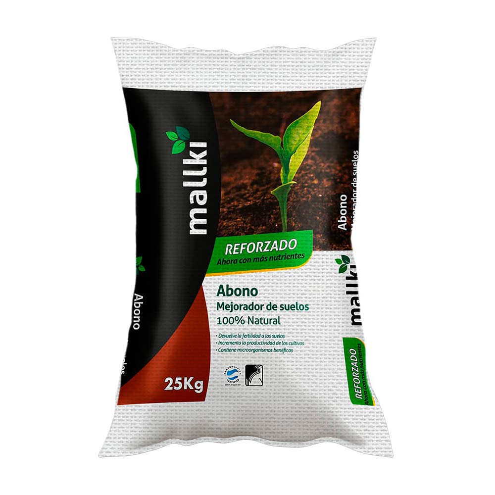 Mejorador de Suelos Mallki 25kg Abono Orgánico Marrón