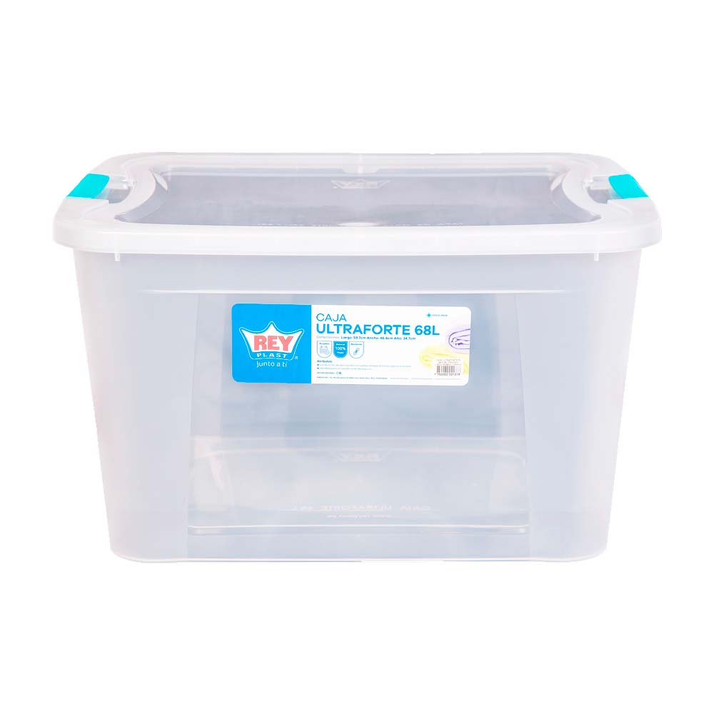 Caja Organizadora Ultraforte 68L Reyplast Transparente
