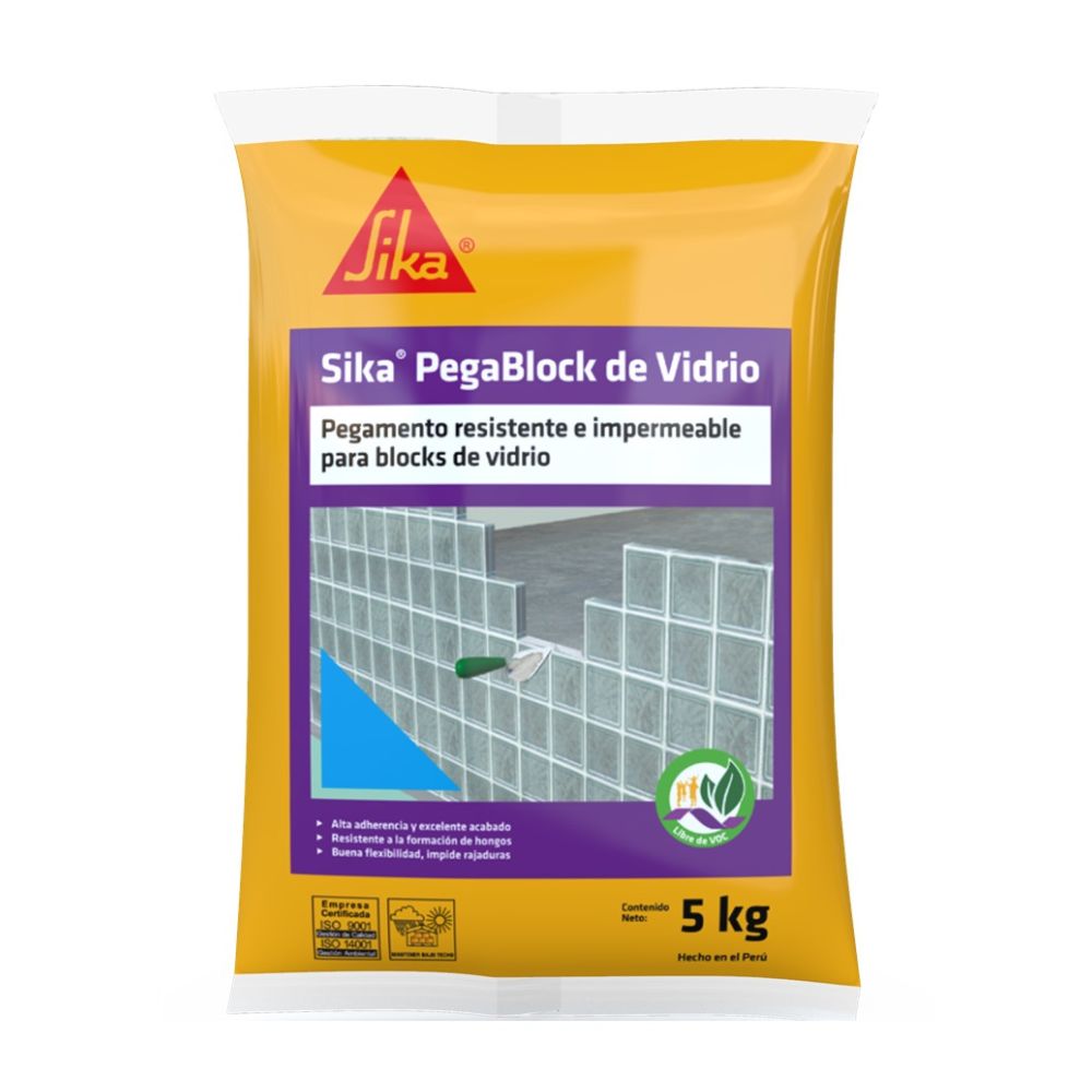 Pegamento para bloques de vidrio Sika Pegablock 5 Kg