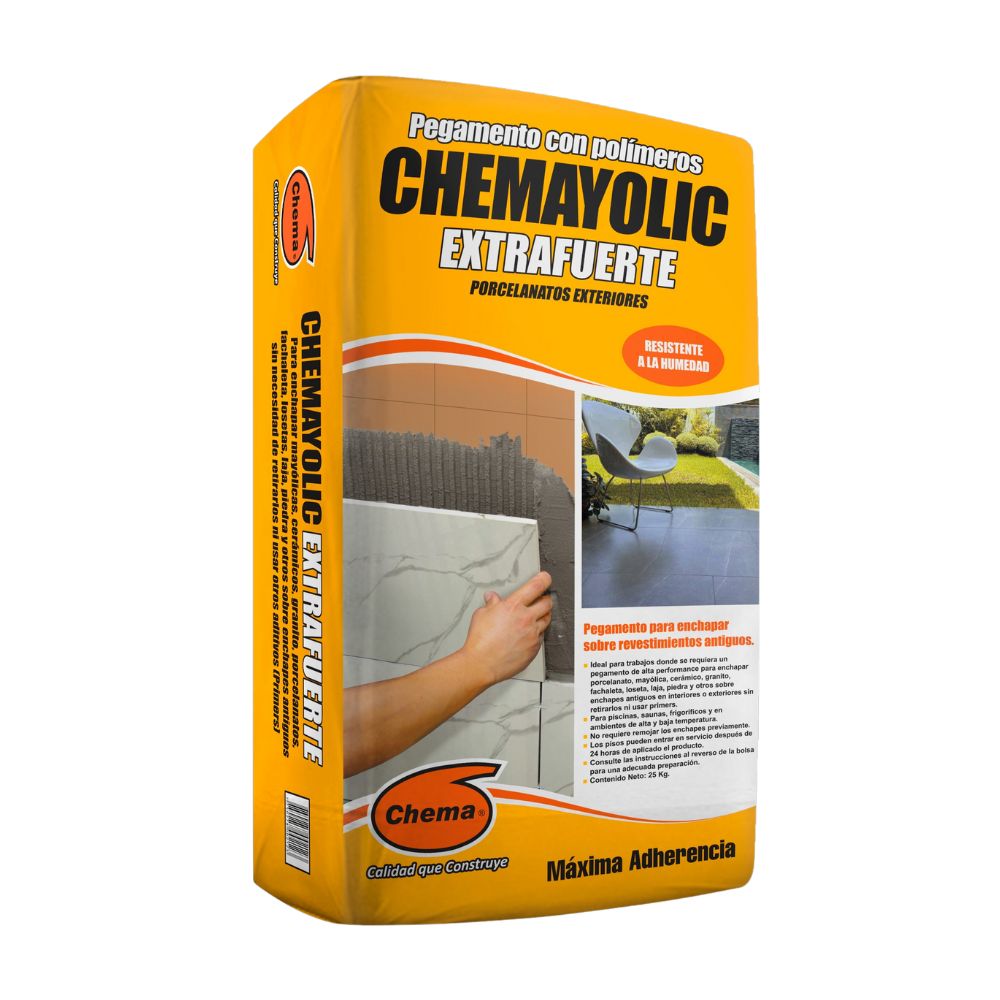 Pegamento Cemento Chema Chemayolic Extra Fuerte 25kg