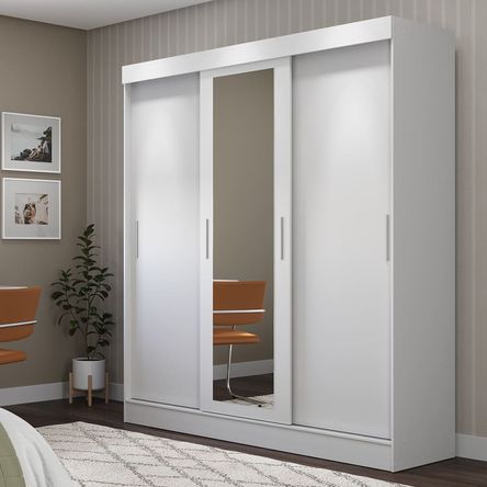 Ropero 3 Puertas Corredizas 2 Cajones Santorini Blanco Ropero 3 Puertas Corredizas 2 Cajones Santorini Blanco