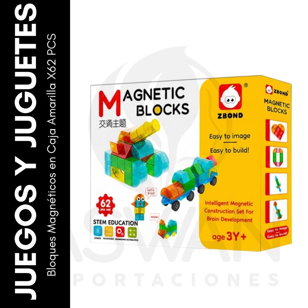 Bloques Magnéticos Amarilla X62 PCS