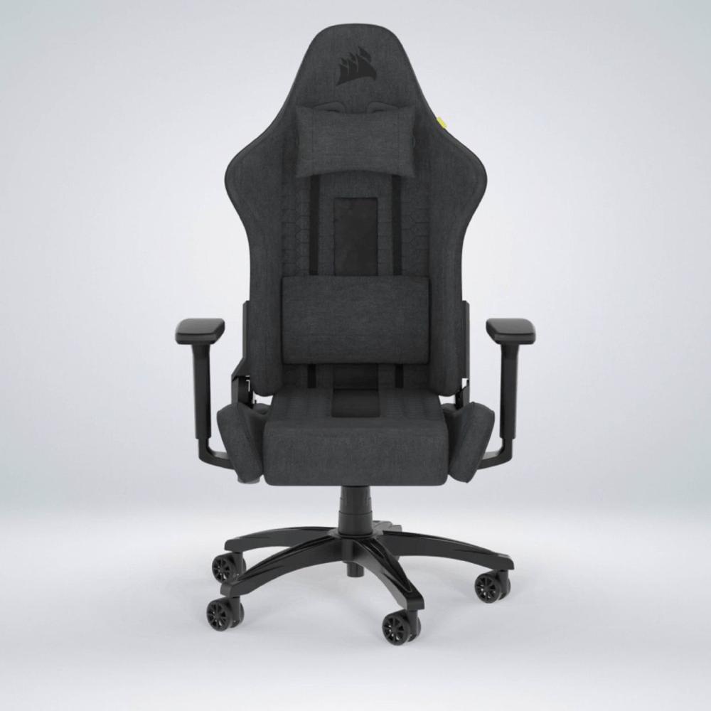 SILLA GAMER CORSAIR TC100 RELAXED TELA 2 COJINES RECLINA 160 GRADOS