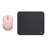 COMBO LOGITECH MOUSE M170 ROSADO PAD MOUSE 200x230 NEGRO